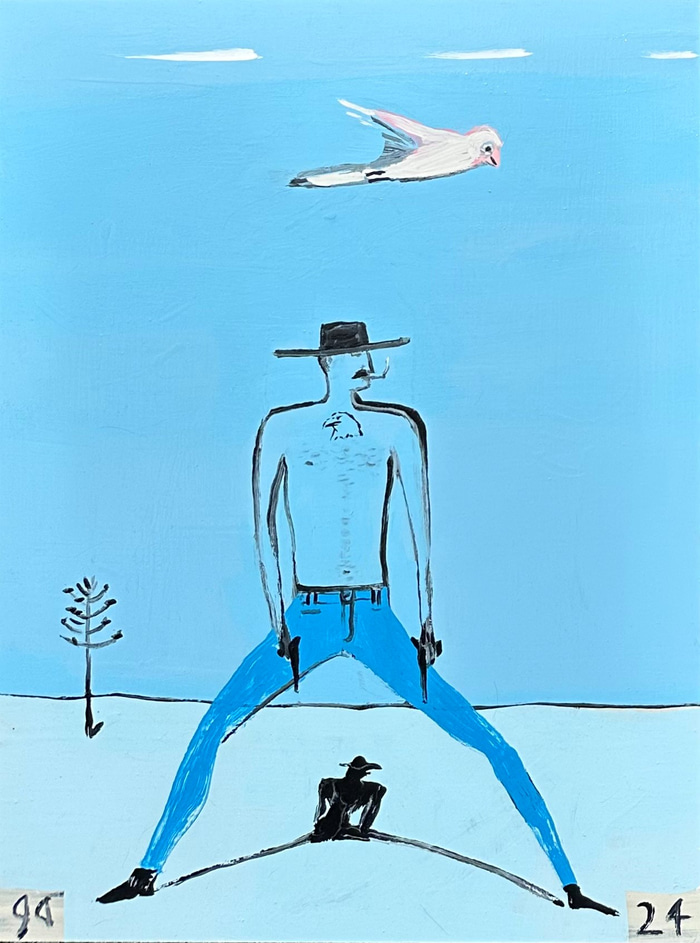 Drover with Bird by Gary Abkin | Lethbridge Gallery