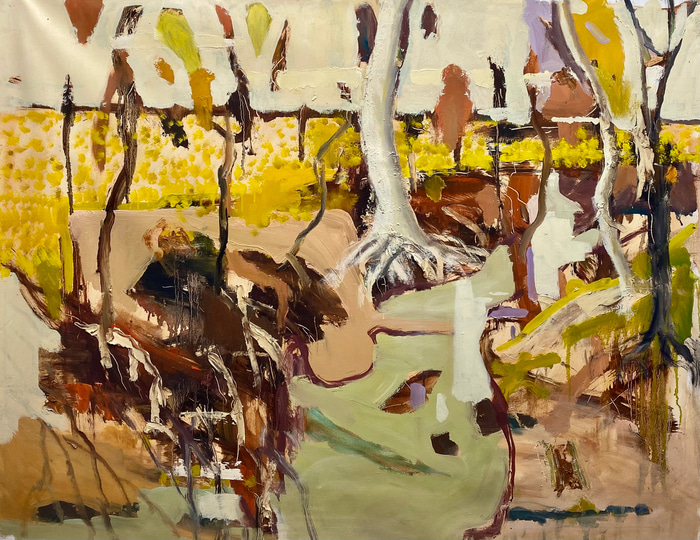 Bloodlines in Ochre, Bulloo River, Quilpie by Todd Whisson | Lethbridge Gallery