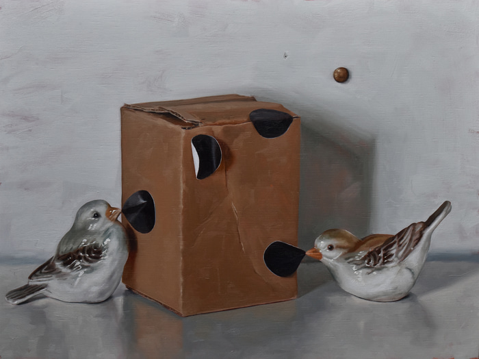 Two Sparrows by Chelsea Gustafsson | Lethbridge Gallery