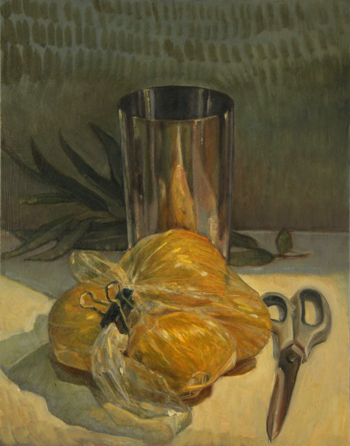 Lemons with scissors by Liam Nunan | Lethbridge Gallery
