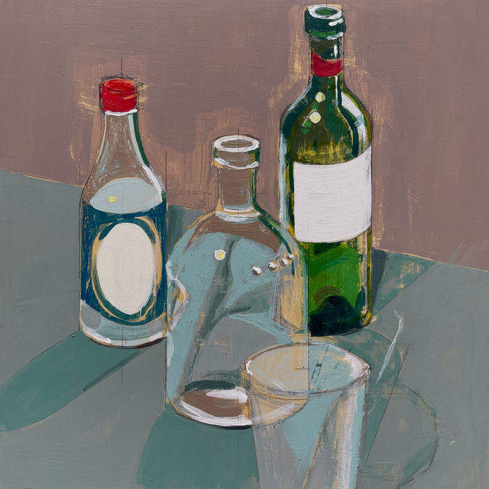 40. Still life with four items  by Nick Coulson | Lethbridge Gallery