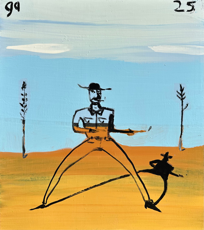 Drover in landscape, coming tide by Gary Abkin | Lethbridge Gallery