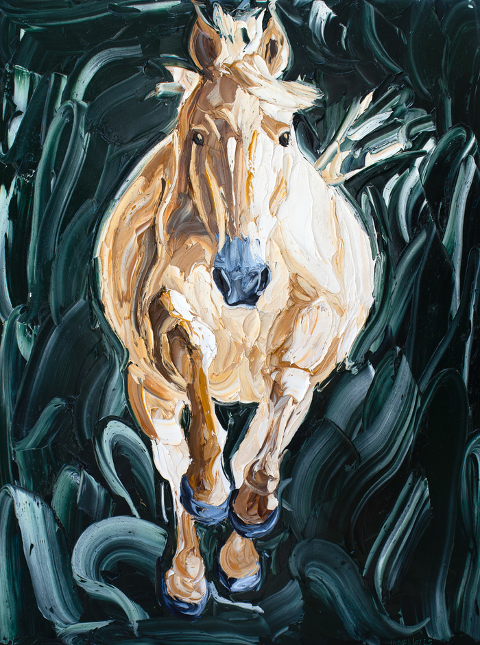 Forest Grace White Horse by Jodie Wells | Lethbridge Gallery