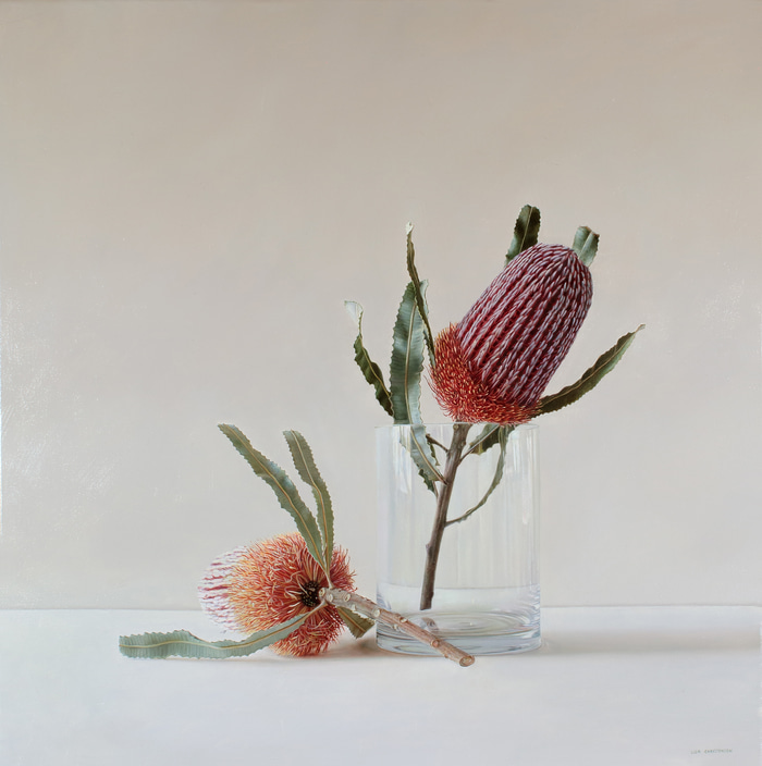 Firewood Banksia in Glass II by Lisa Christensen | Lethbridge Gallery