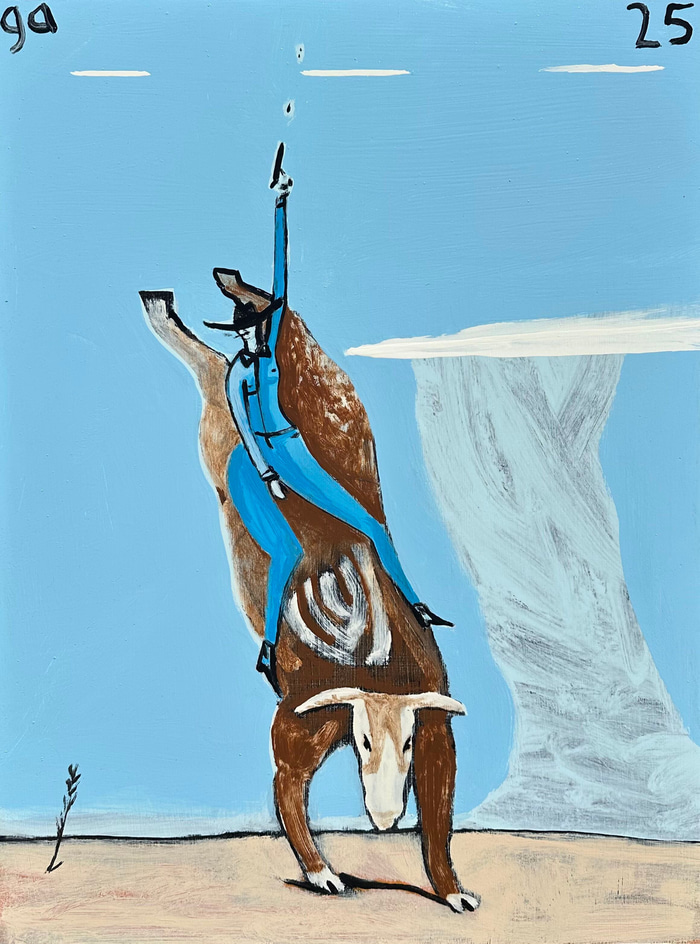 Bull Rider, Coming Storm by Gary Abkin | Lethbridge Gallery