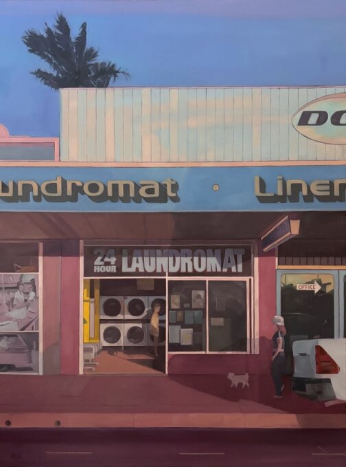 At The Laundromat by Stephen Inglis | Lethbridge Gallery