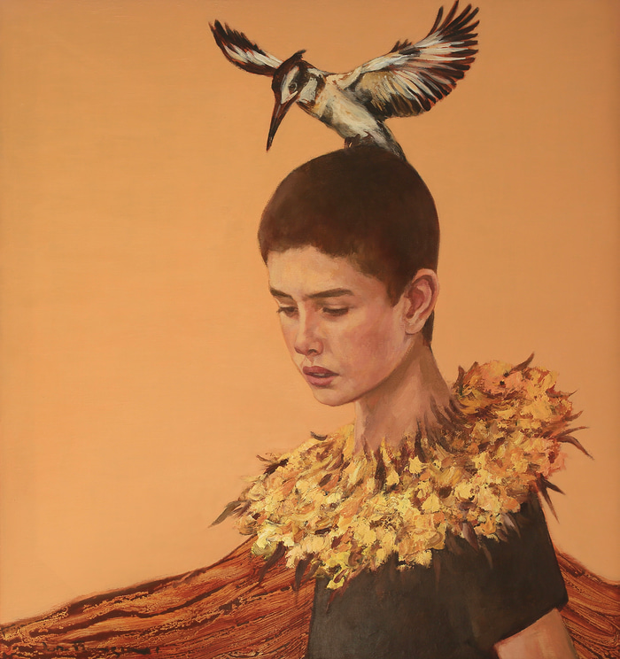 King Fisher & Wattle Collar by Lori Pensini | Lethbridge Gallery