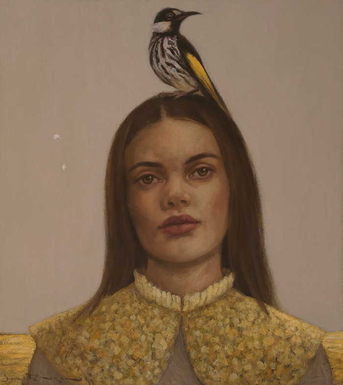 New Holland Honeyeater & The Evening Star by Lori Pensini | Lethbridge Gallery