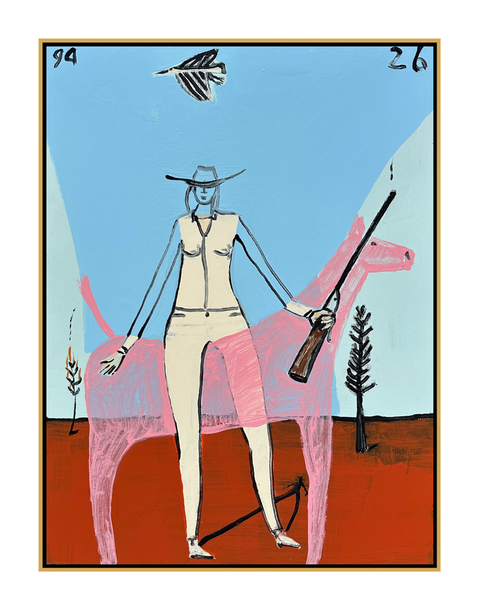 Pink Rider in Australian Landscape, Tree Stories  by Gary Abkin | Lethbridge Gallery