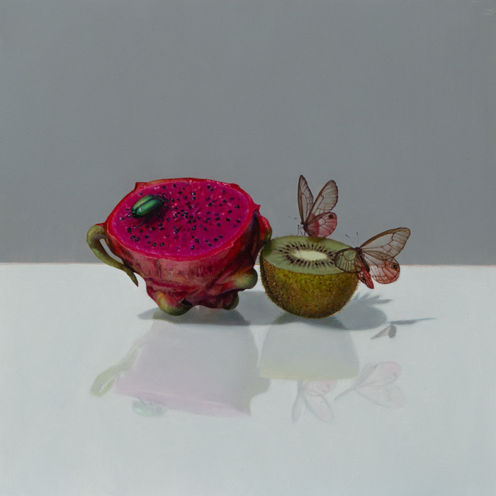 Dragonfruit and Kiwifruit by Bronwyn Hill | Lethbridge Gallery