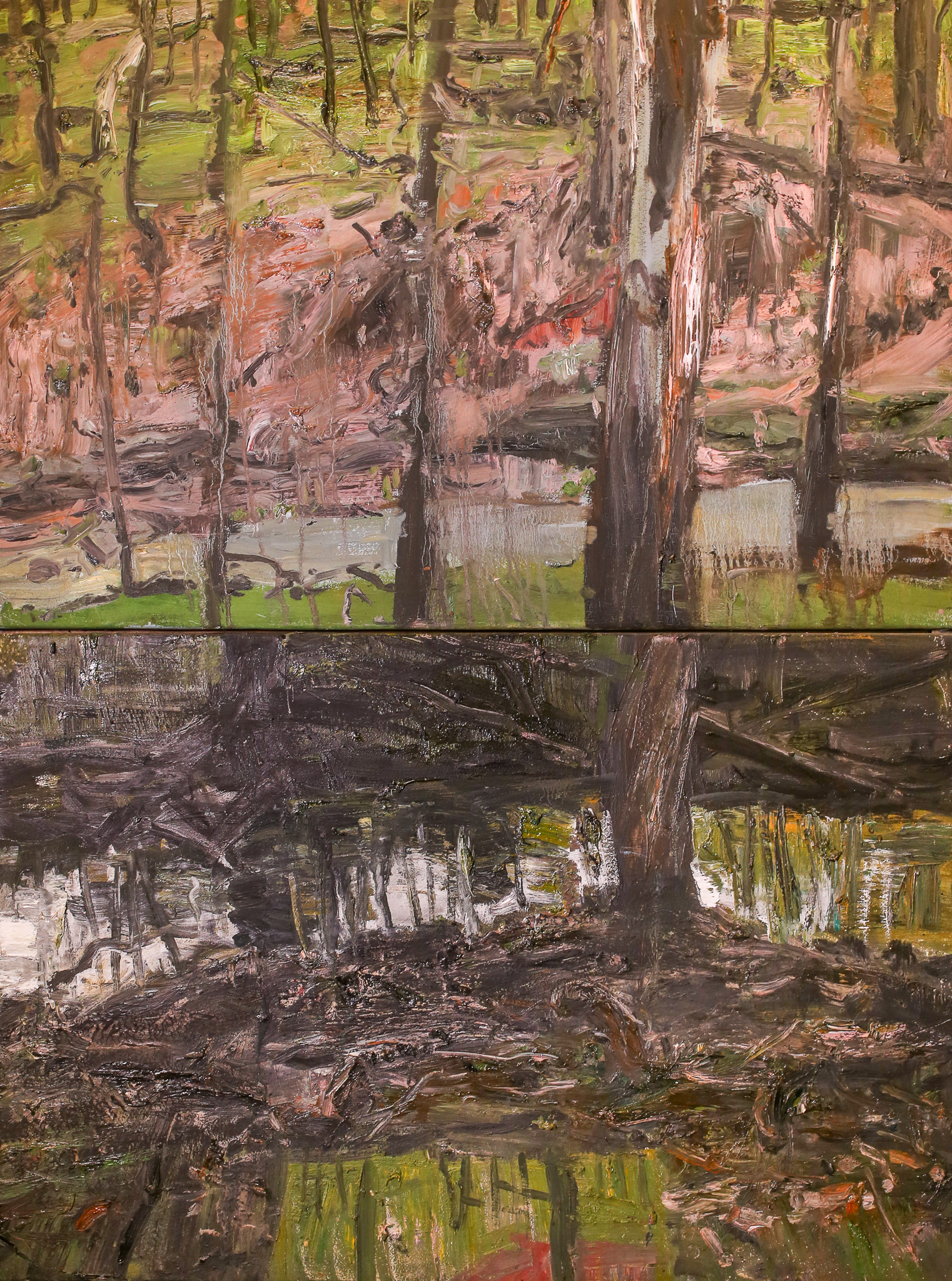 Two Views of Sawpit Creek with Painting