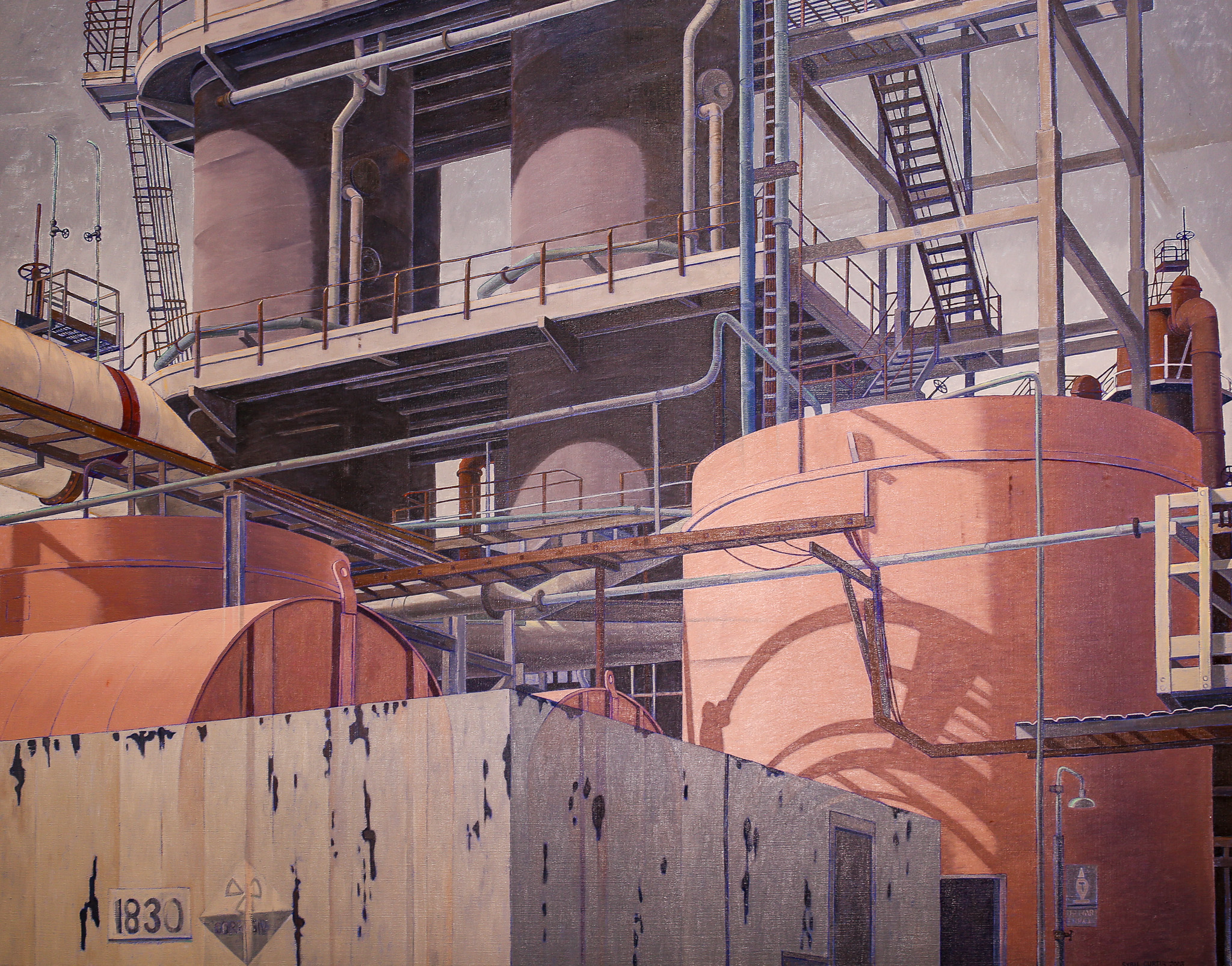 Pink and Grey Cylinders