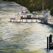 Wharf at Kangaroo Point at Dusk