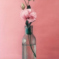 Pink Lisianthus on Pink I