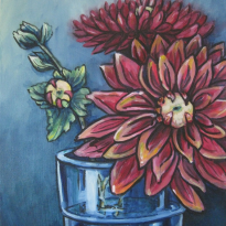 Dahlia in a glass