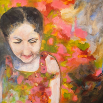 Girl in a Floral Dress